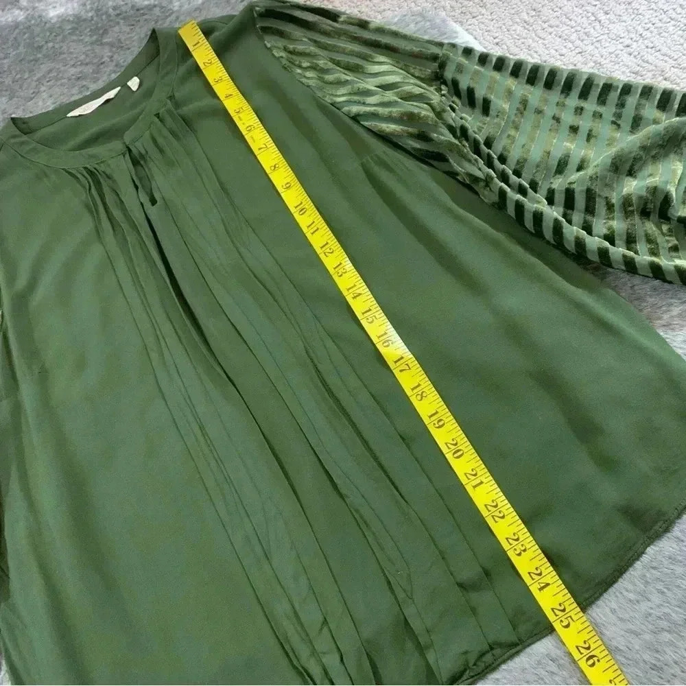 Soft Surroundings Velvet Striped Sleeve Top - Picture 11 of 12